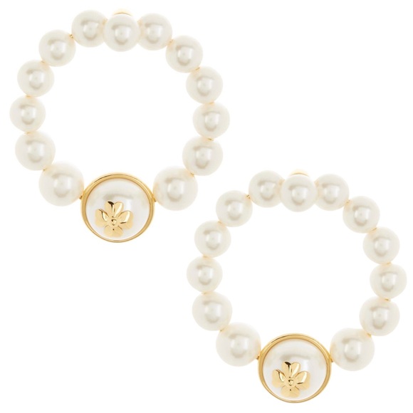 kate spade Jewelry - KATE SPADE • Pearls on Pearls Hoop Drop Earrings